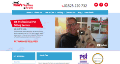 Desktop Screenshot of ninasnanniesforpets.co.uk